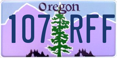OR license plate 107RFF