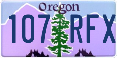 OR license plate 107RFX