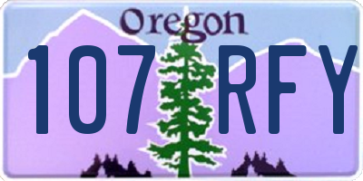 OR license plate 107RFY