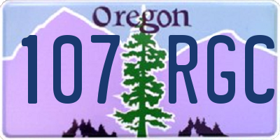 OR license plate 107RGC
