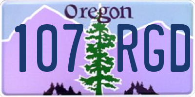 OR license plate 107RGD