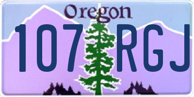 OR license plate 107RGJ