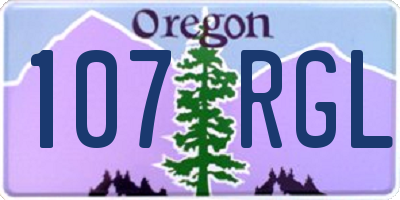 OR license plate 107RGL