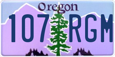 OR license plate 107RGM