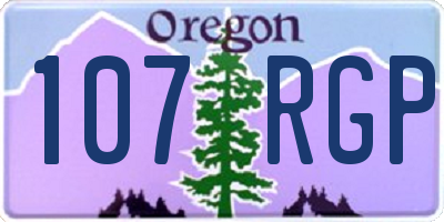 OR license plate 107RGP