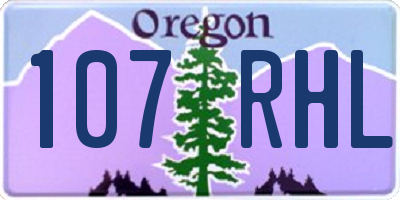 OR license plate 107RHL
