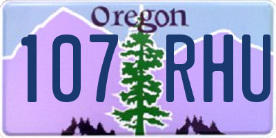 OR license plate 107RHU