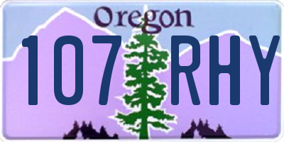 OR license plate 107RHY