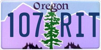 OR license plate 107RIT