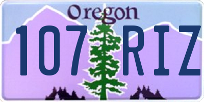 OR license plate 107RIZ