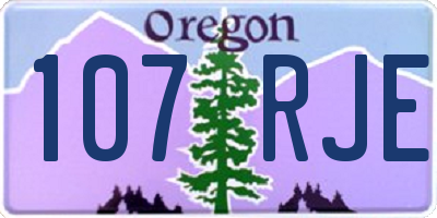 OR license plate 107RJE