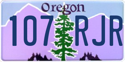 OR license plate 107RJR
