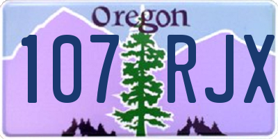 OR license plate 107RJX