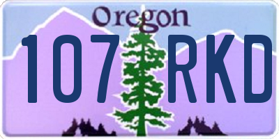 OR license plate 107RKD