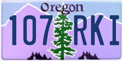 OR license plate 107RKI