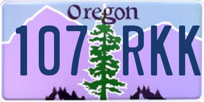 OR license plate 107RKK