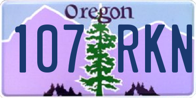 OR license plate 107RKN
