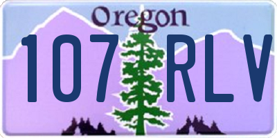 OR license plate 107RLV