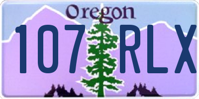 OR license plate 107RLX