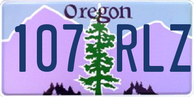 OR license plate 107RLZ