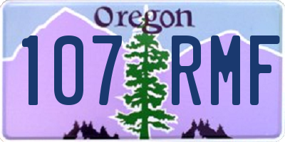 OR license plate 107RMF