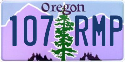OR license plate 107RMP