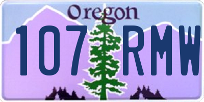 OR license plate 107RMW