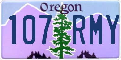 OR license plate 107RMY