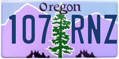 OR license plate 107RNZ