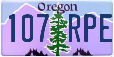 OR license plate 107RPE