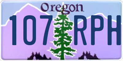 OR license plate 107RPH
