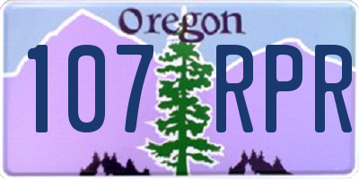 OR license plate 107RPR