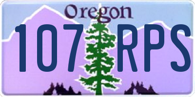 OR license plate 107RPS