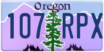 OR license plate 107RPX