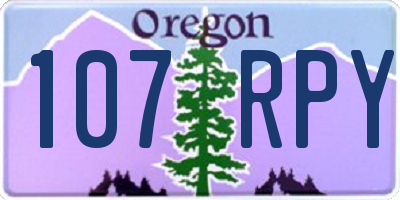 OR license plate 107RPY