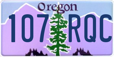 OR license plate 107RQC