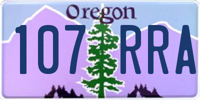 OR license plate 107RRA