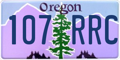 OR license plate 107RRC