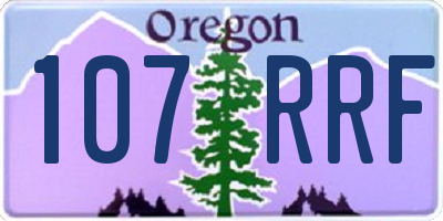 OR license plate 107RRF
