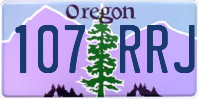 OR license plate 107RRJ