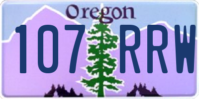 OR license plate 107RRW