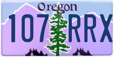 OR license plate 107RRX