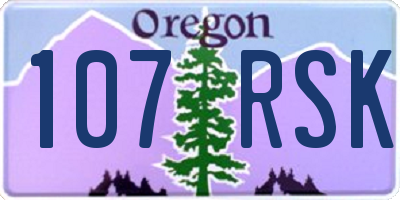 OR license plate 107RSK