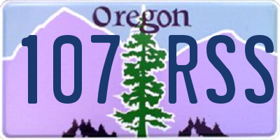 OR license plate 107RSS