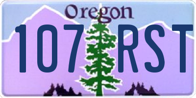 OR license plate 107RST