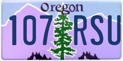 OR license plate 107RSU