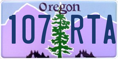 OR license plate 107RTA