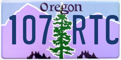 OR license plate 107RTC
