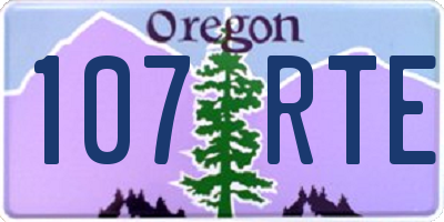 OR license plate 107RTE