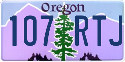 OR license plate 107RTJ